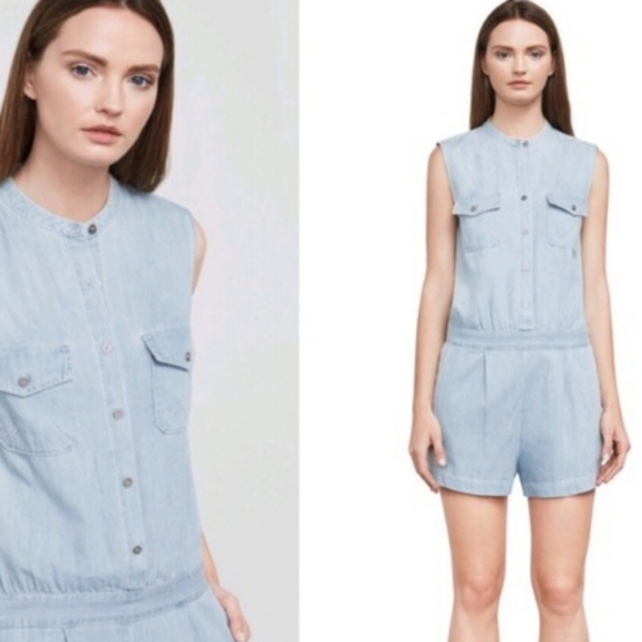 ๐HP๐BCBGMAXAZRIA Denim Romper - Picture 3 of 3